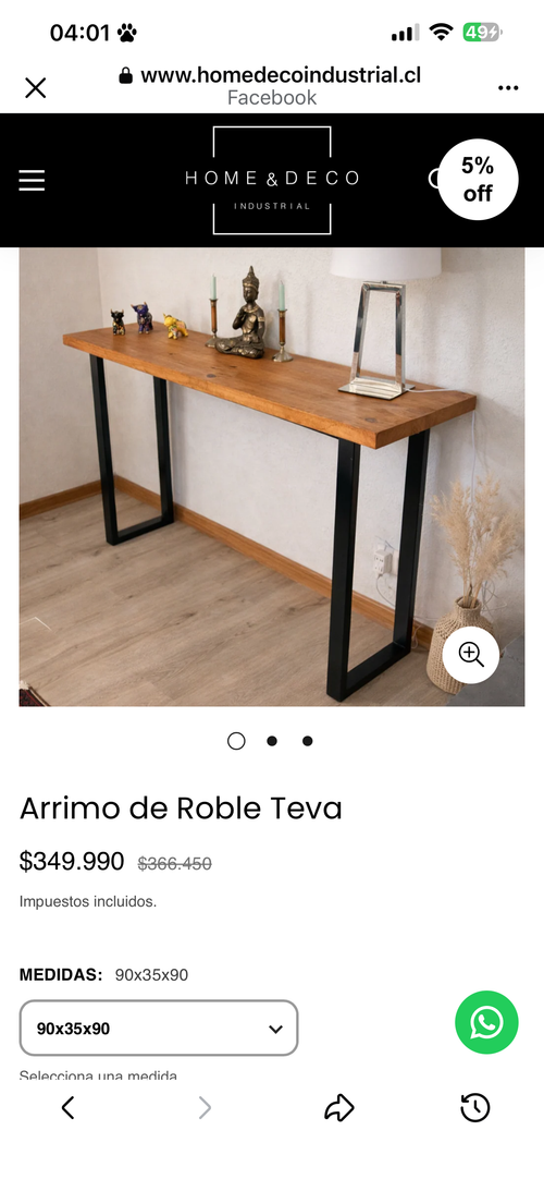 Mesa de centro Baltik
