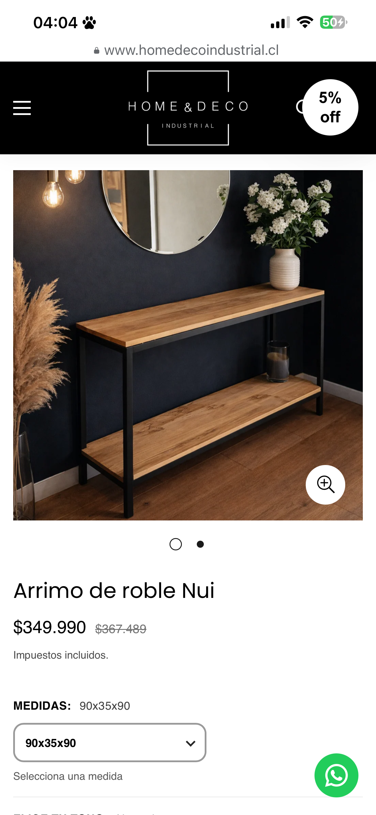 Mesa de centro Baltik