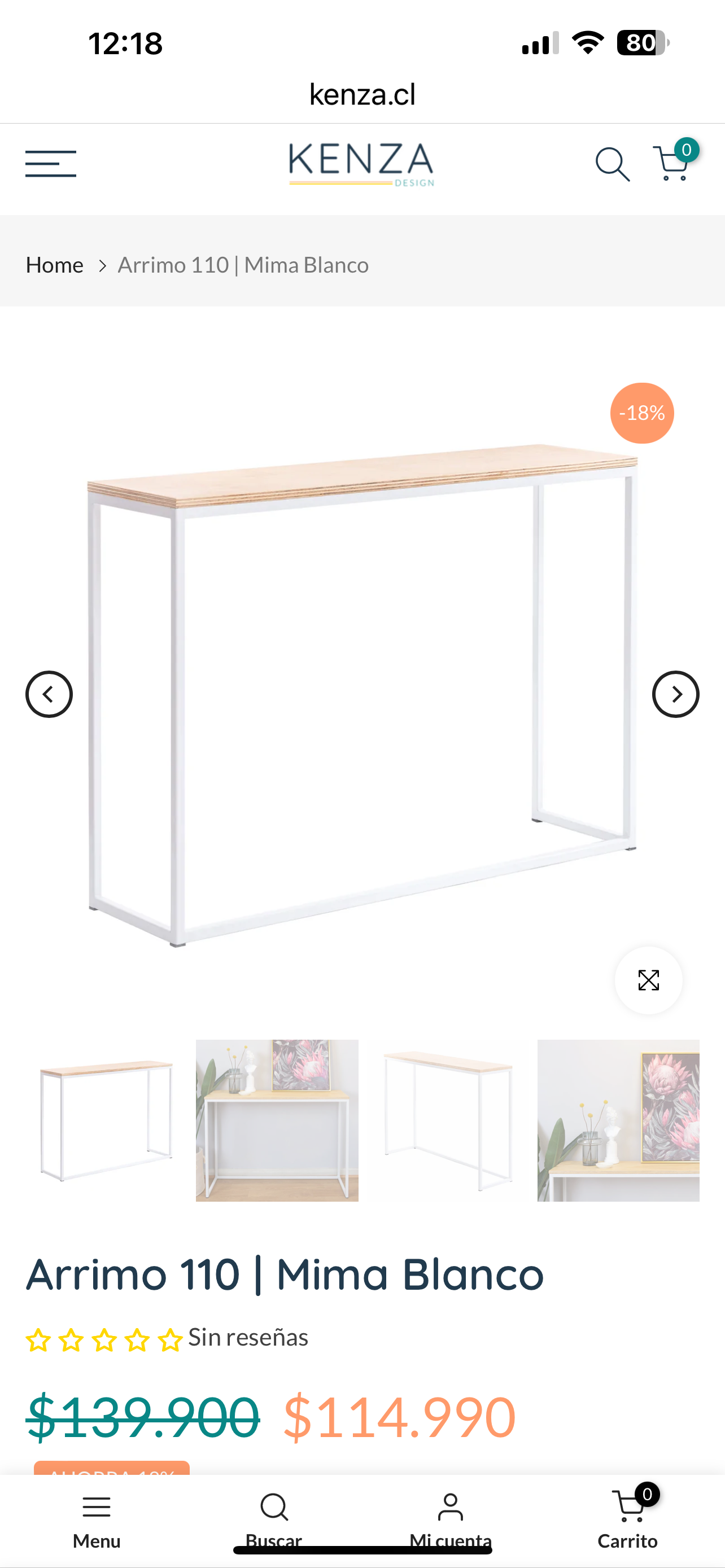 Mesa de centro Baltik